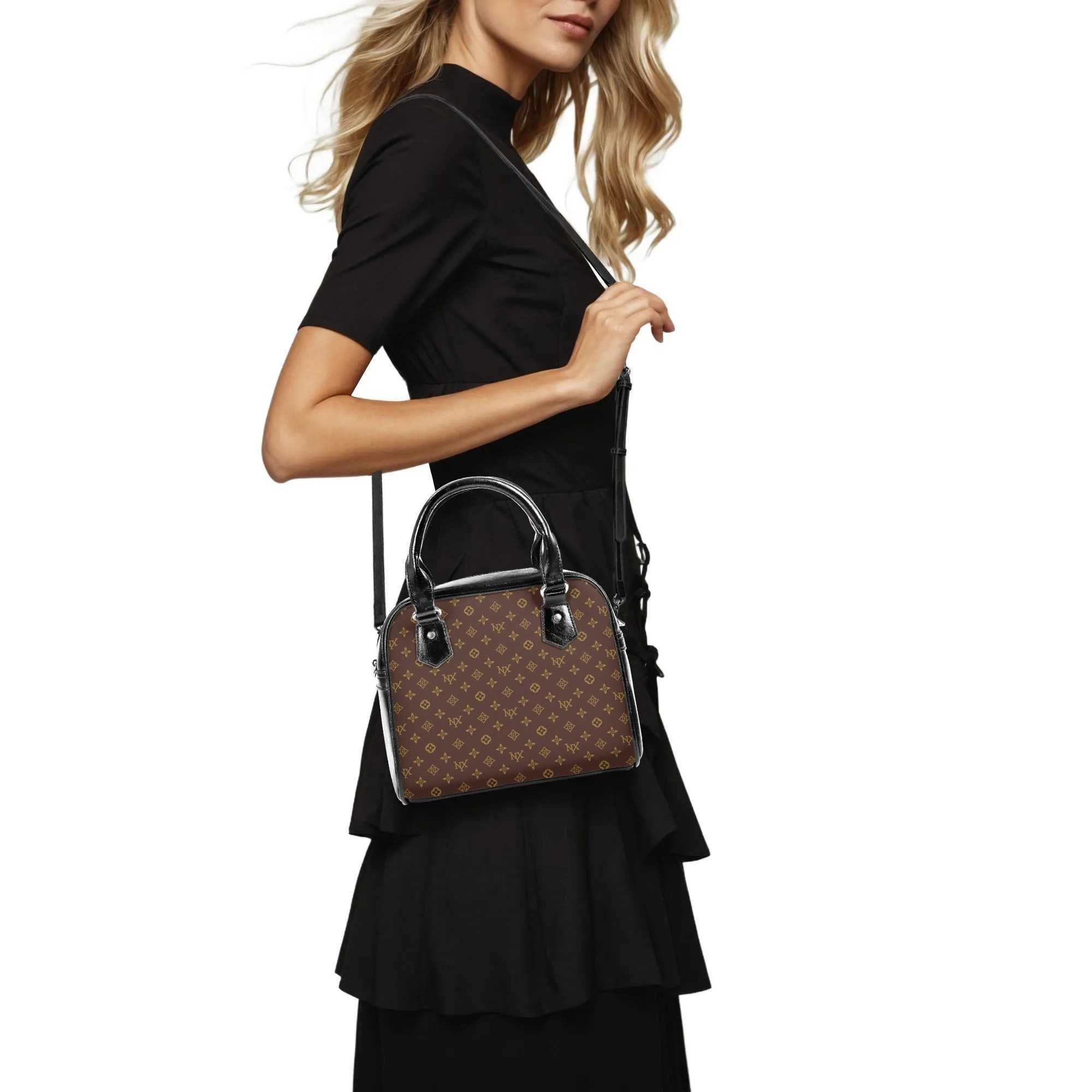 PU Leather And Metal Hardware Shoulder Original shopping Women Strap Fashion Single Messengers Purses 250829