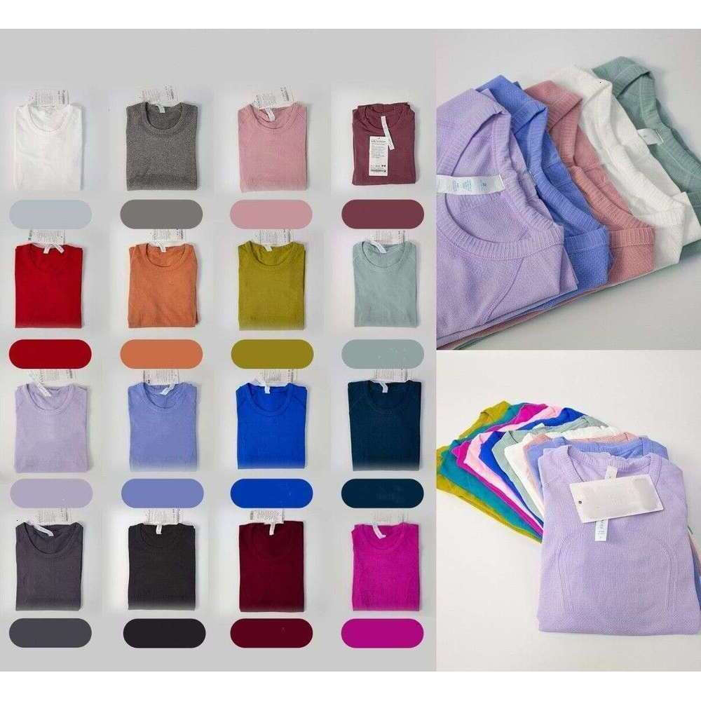 Women Yoga Outfit Long Sleeve Solid Color Nude Sports Waist luluity lemonitys sets T-Shirt Jogging shirt Sportswear Blouse luluity lemonitys shirt