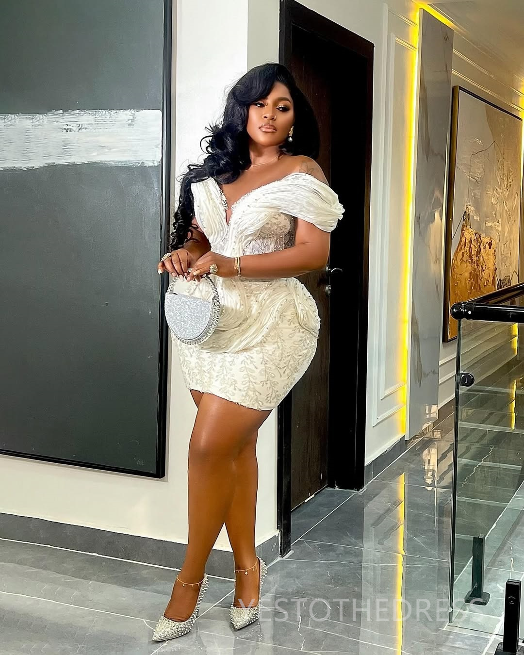2025 Ivory Aso Ebi Cocktail Dresses For Women African Short Mini Dress Illusion Sheath Sheer Neck Beaded Lace Crystals Homecoming Dresses For Nigeria 