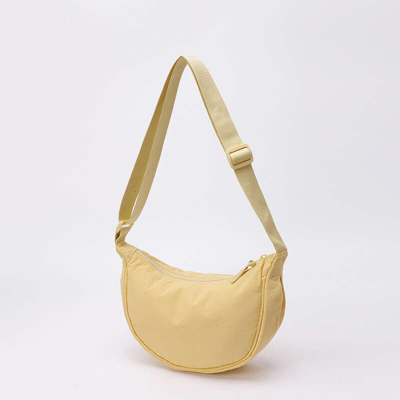 2025 Spring New Women's Nylon Crossbody Niche High-end Loose Feel Underarm Dumpling Crescent Bag