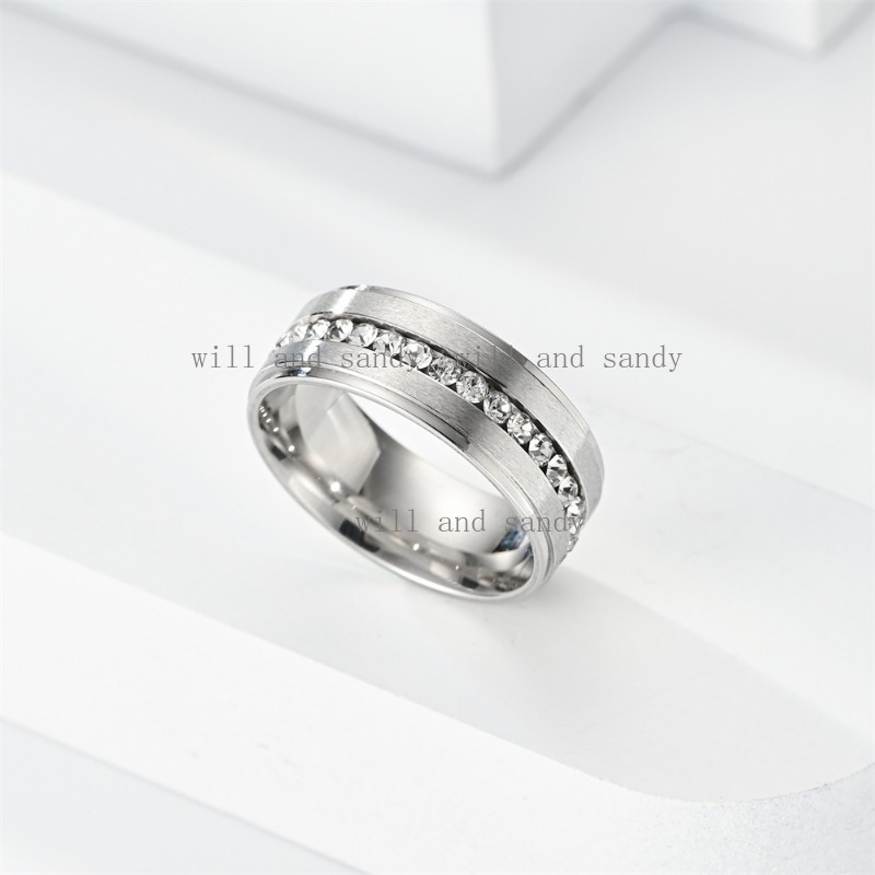 Non Tarnish Stainless Steel Cubic Zirconia Wedding Promise Band Rings for Women Men Engagement Eternity Ring Gold Rings Men's Dragon Celtic Ring 