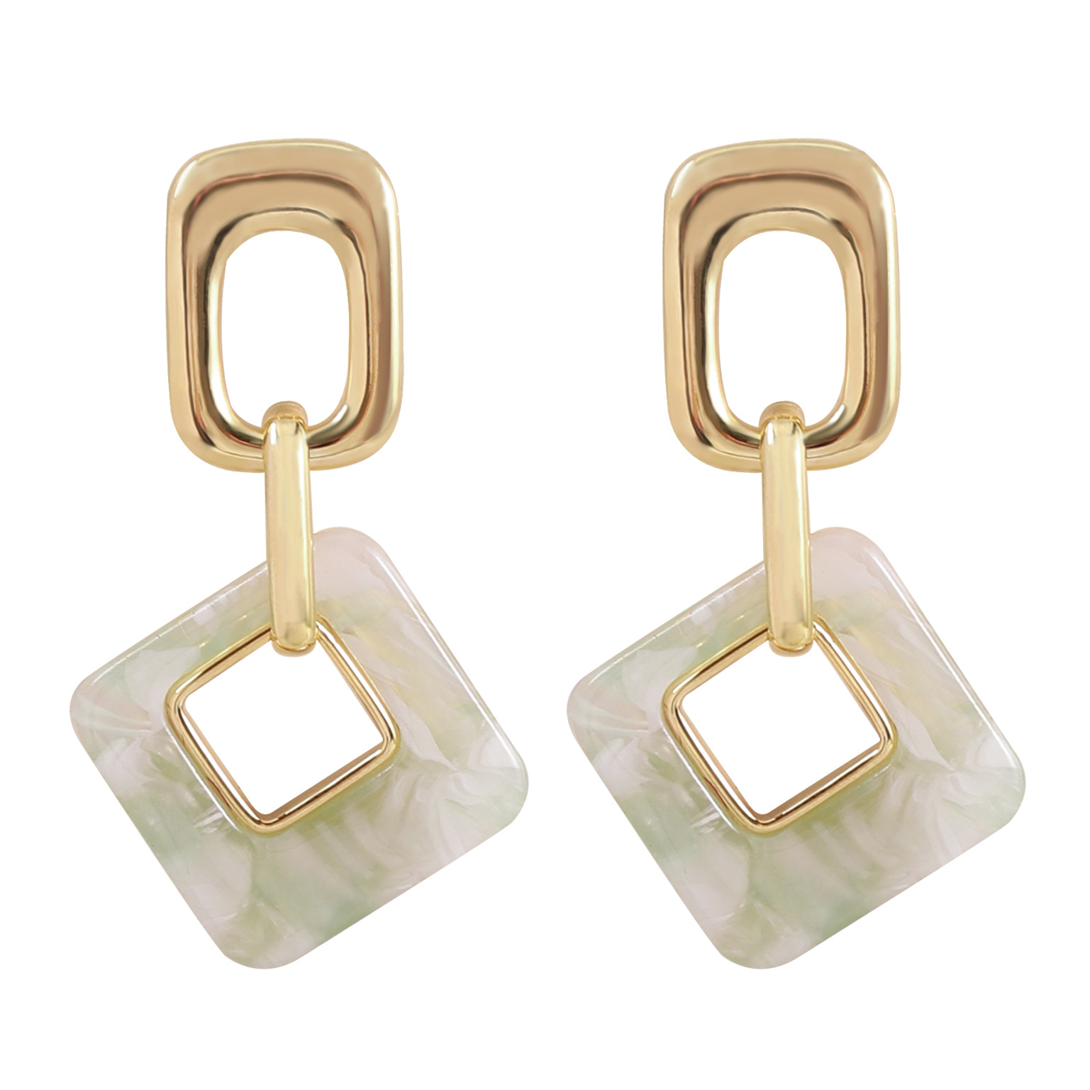 Geometric Cut Out Square Drop Earrings for Women Fashionable Hollow Design Dangle Earrings