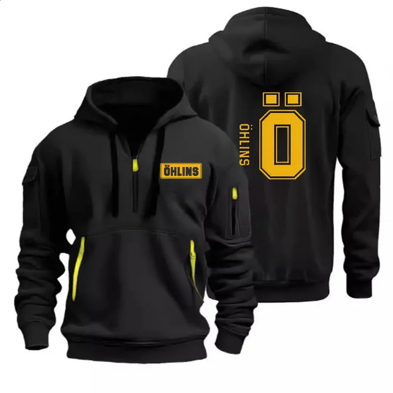 Autumn Winter Men Suspension Car Motorcycle Sport Racing Ohlins Shock Hoodies Long Sleeves Thermal Sweatshirt Ladies Unisex 250828