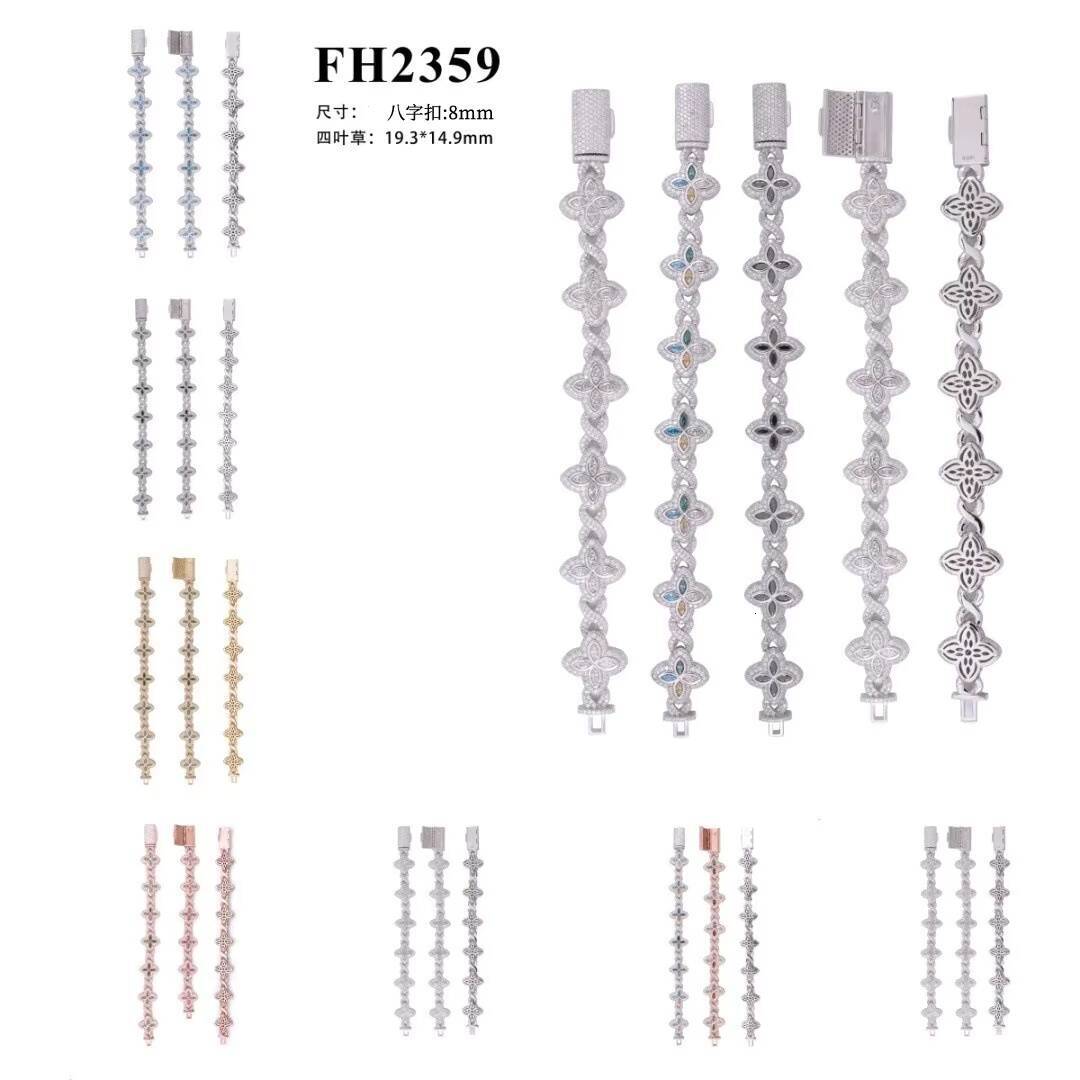 Hot Sale 18mm Large Fourleaf Clover Cuban Bracelet 925 Silver Moissanite High Quality Hiphop Jewelry for Men and Women