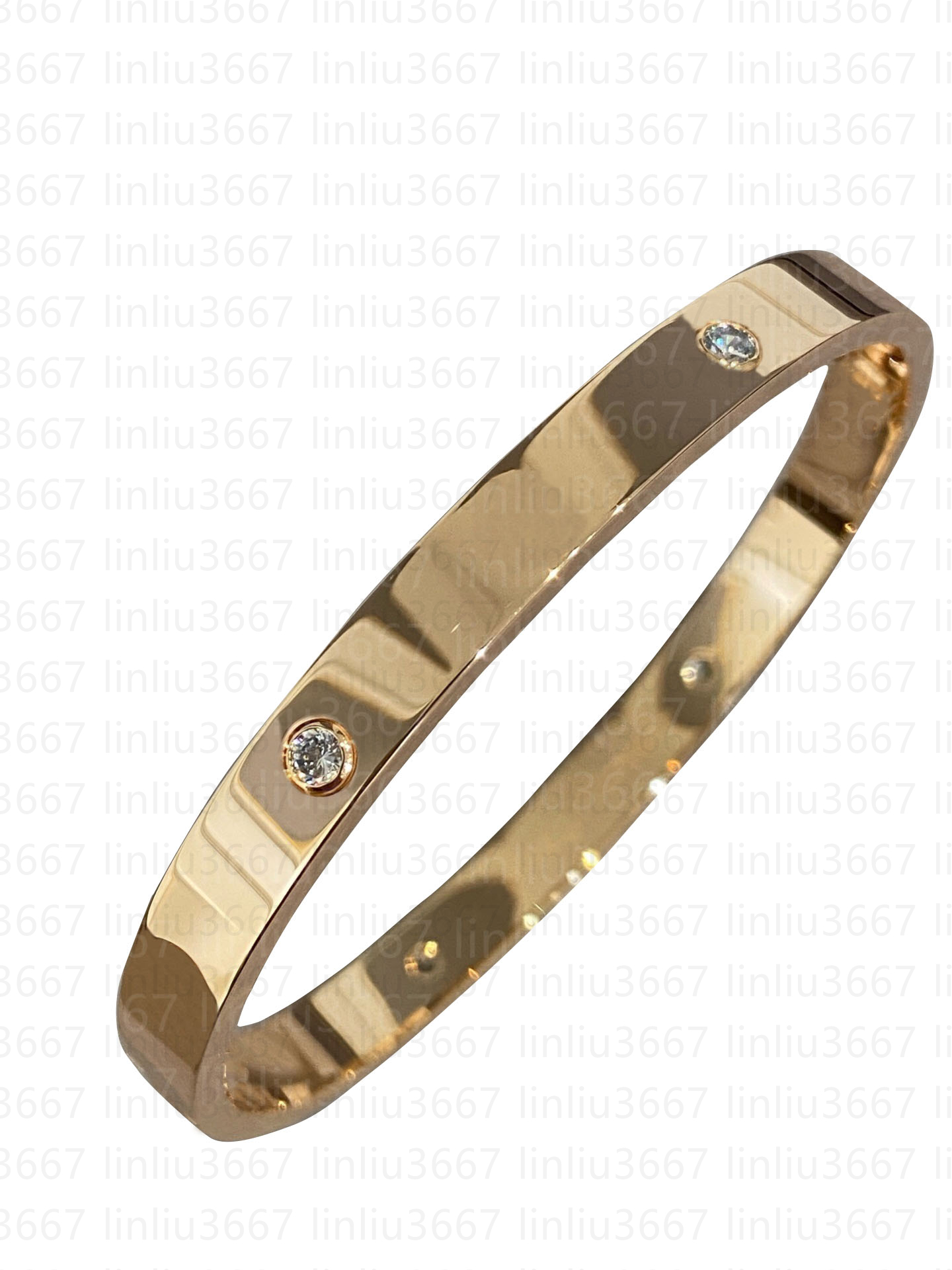 Designer bracelet women Luxury thick gold bracelet with diamonds for women top V-gold 18k silver bracelet Open Style Wedding Jewelry with box