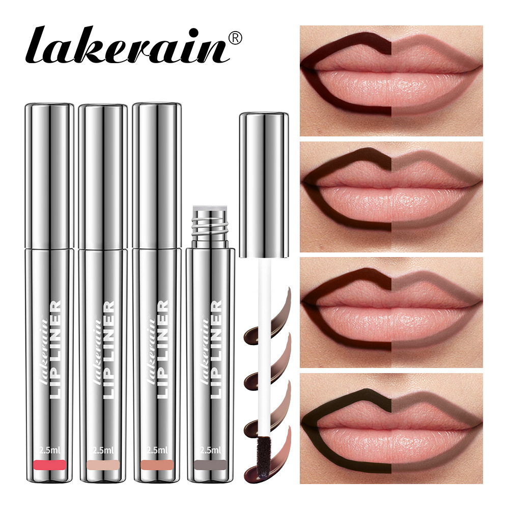 4Colors Peel Off Liner Waterproof Long Lip Stick Lasting Makeup Liquid lipliner Containing Hyaluronic Acid Vitamin 2.5ml X250716