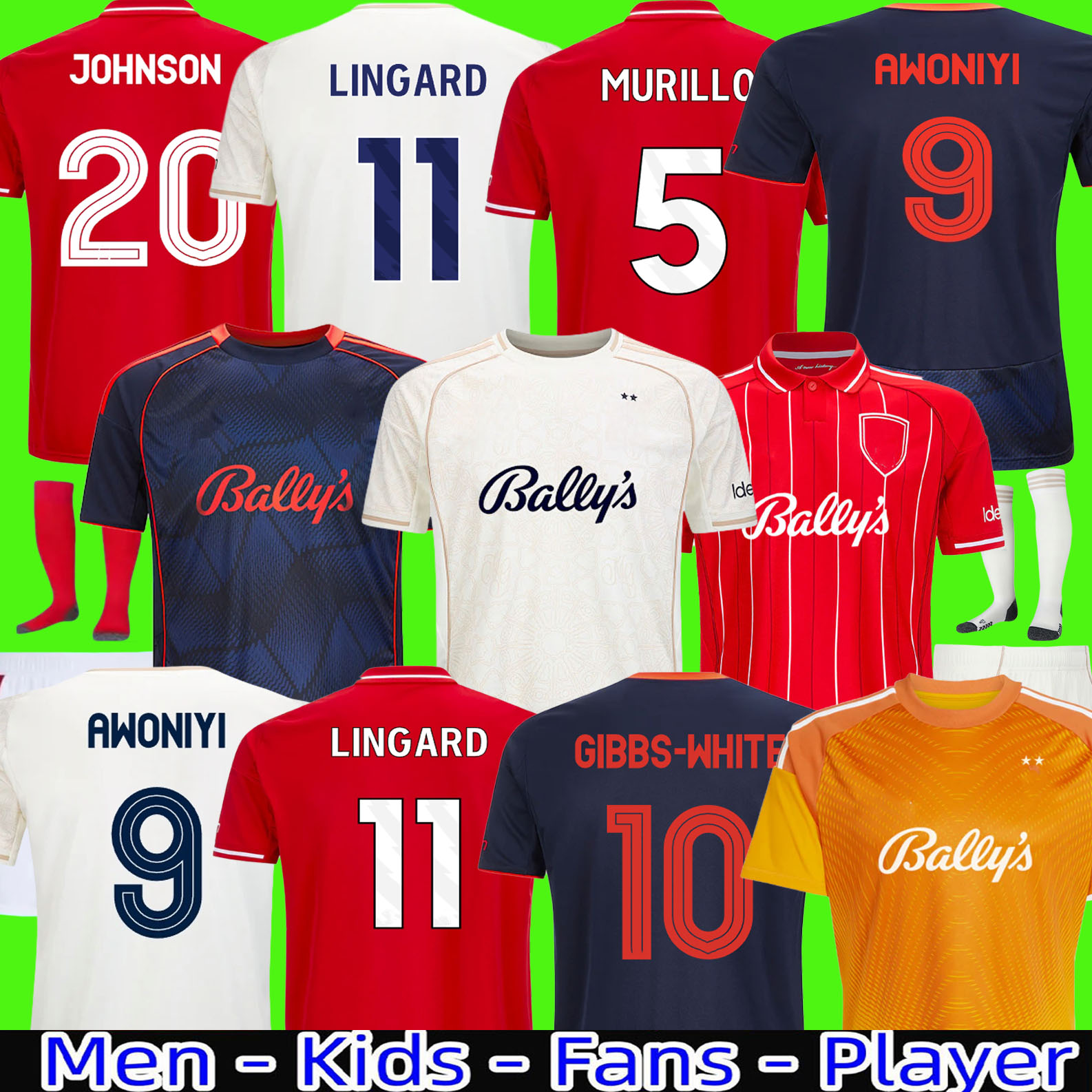 24 25 26 NoTTInghamS LINGARD Soccer Jerseys GRABBAN Johnson Surridge 2025 2026 Men kids Forest Awoniyi AMEOBI KROVINOVIC ELANGA Football Shirts Men Kids Kit