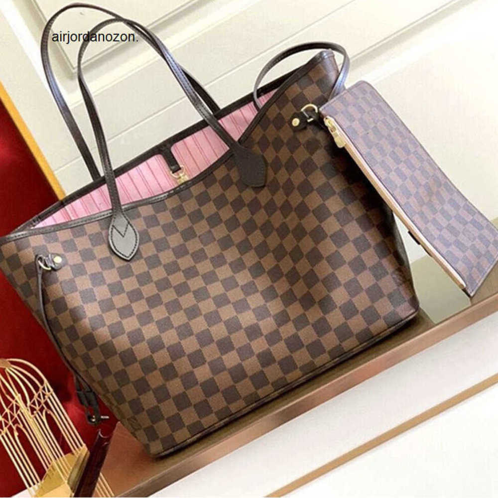 Totes Totes Tote Bag Designer Bags Handbag Totes Wallet Fashion Leather Messenger Old Flower Brown Lattice MM Shoulder Women High Capacity Composite Shopping 40