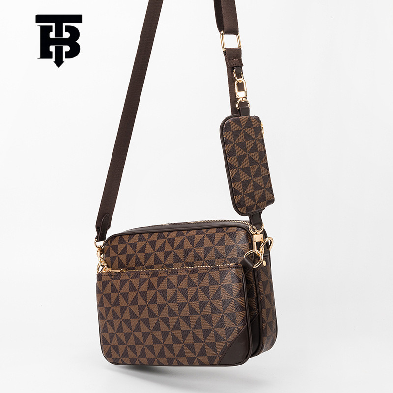 TB BHULAMTE Designer Fashion Three-in-one Trendy Men's 2025 Luxury Bag New European And American Retro Printed Single-shoulder Men's Crossbo