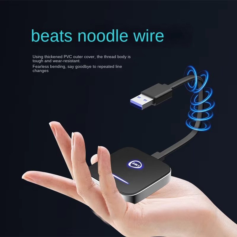 KOWANKIT Wireless CarPlay Android Auto Ai Box, Plug & Play Dongle Converts Wired To Wireless, Car Accessories, Interior, Car Play, No Delay, K5