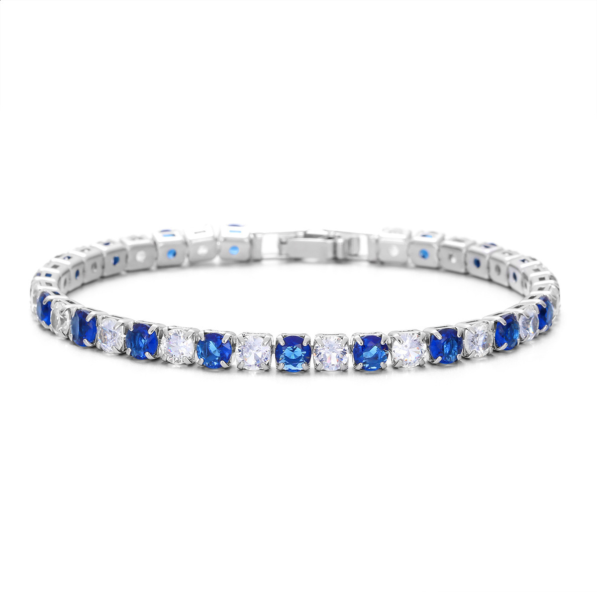 Fashion 4mm Intercolor Zircon Bracelet Light Tennis Bracelet For Women S925 Silver Original Men Unisex Hip Hop Jewelry Party Gift250318