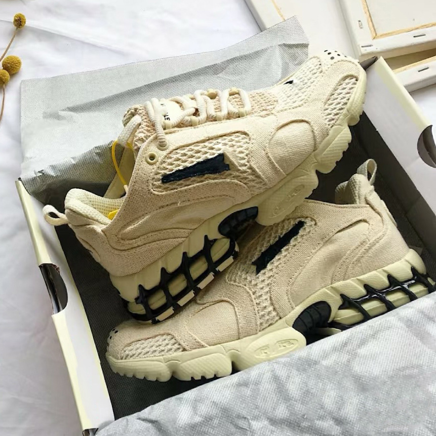 Running Shoes Pure Caged 2 Linen Color Shock Absorption Half Palm Cushion Sports Unisex Daily Shoes