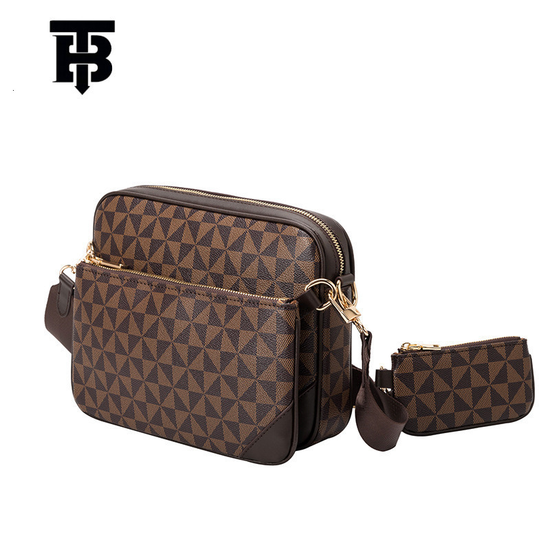 TB BHULAMTE Designer Fashion Three-in-one Trendy Men's 2025 Luxury Bag New European And American Retro Printed Single-shoulder Men's Crossbo