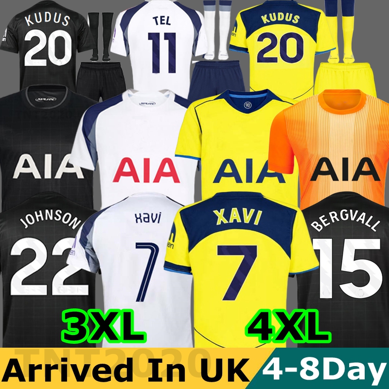 25 26 XAVI 7 SOLANKE JOHNSON KULUSEVSKI MADDISON Soccer Jerseys RICHARLISON 2025 2026 SCARLETT BERGVALL Football shirt TEL kit Men Kids set VAN DE VEN KINSKY KUDUS 20