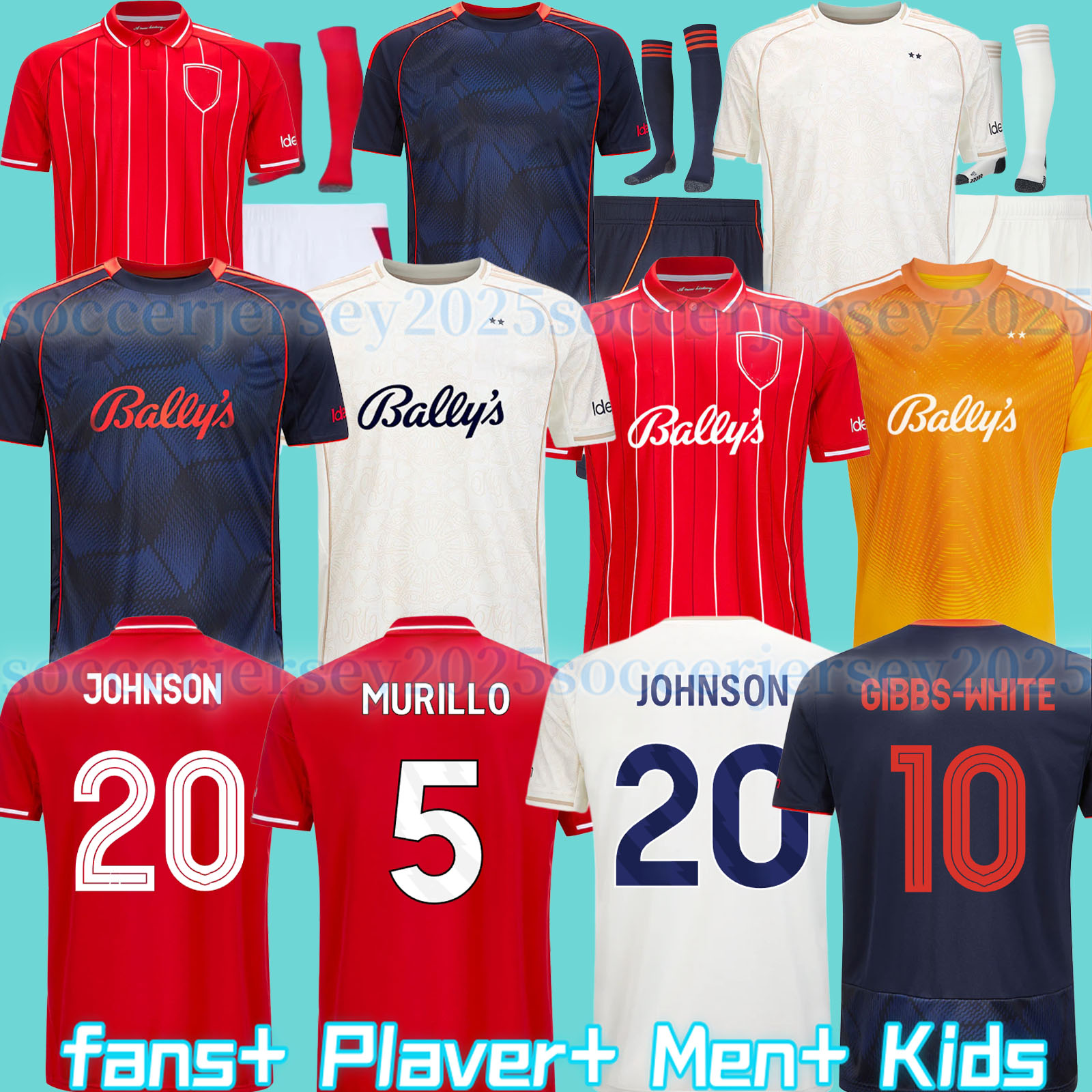 25 26 NoTTInghamS LINGARD Soccer Jerseys GRABBAN Johnson Surridge 2025 2026 Men kids Forest Awoniyi AMEOBI KROVINOVIC ELANGA Football Shirts Men Kids Kit