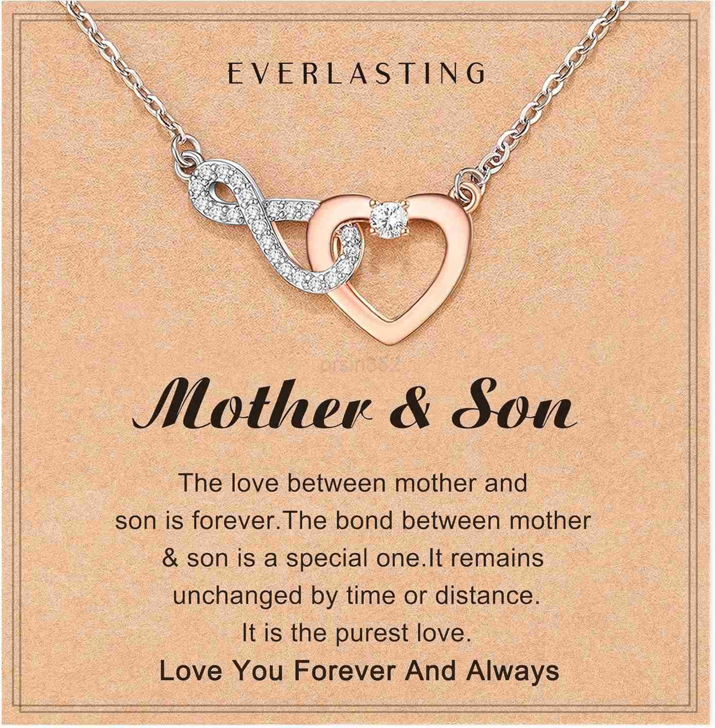 Dainty Heartfelt Infinity Heart Necklace for Mother Daughter Girlfriend Soulmate Grandma Granddaughter Bonus Mom Bonus Daughter Motherinlaw Friend M25