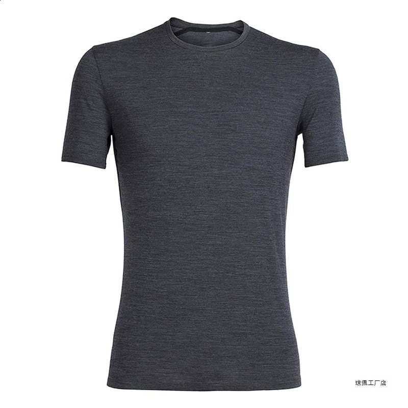 Four Seasons Merino Wool QuickDry TShirt Mens Short Sleeve Round Neck Outdoor Sports OdorResistant Breathable European Size Runs Large 230110