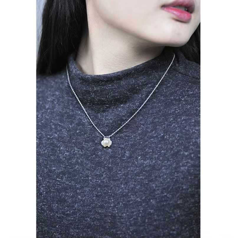 Sterling Silver Clover Pearl Necklaces Pendants for Women Hot Fashion Jewelry