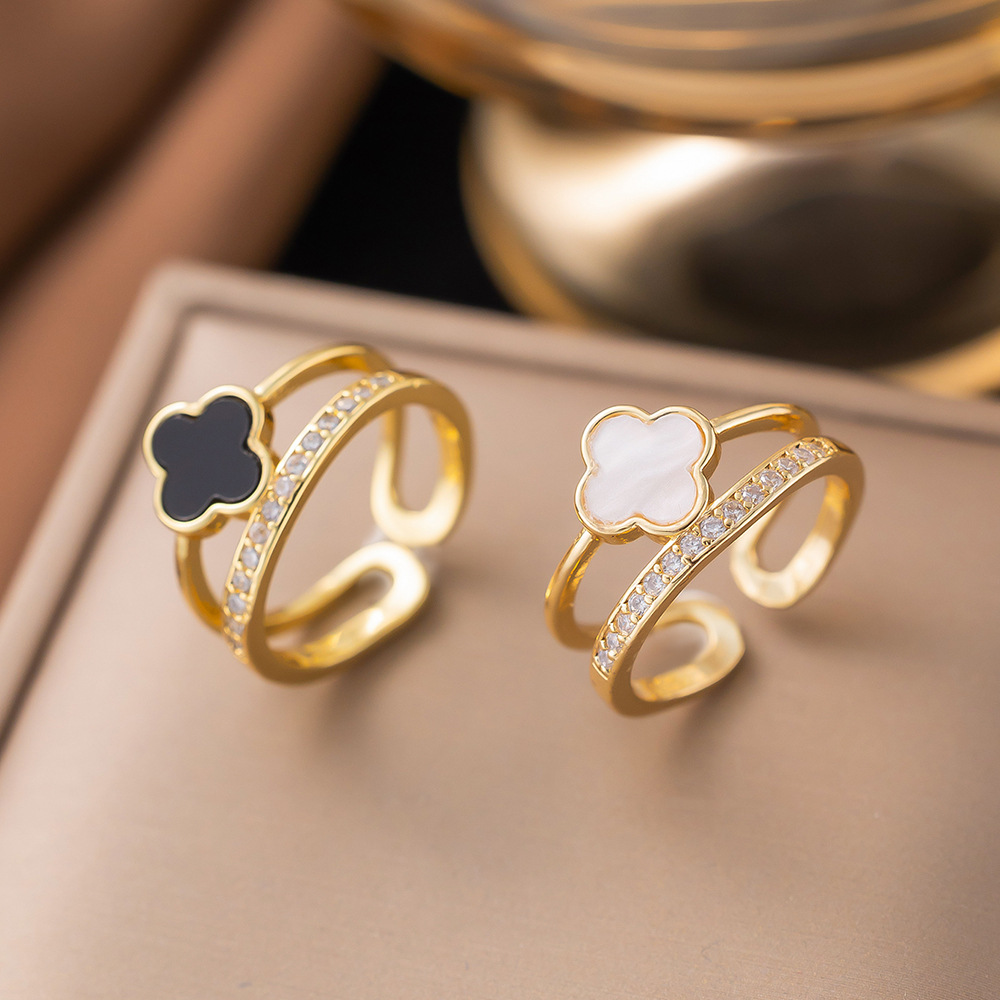 Clover Bracelet Women Luxury Designer jewelry double-layer four Leaf Bracelets 18K Gold Silver Plate Agate Diamond Fashion Charm Chain Wedding Gift Pa