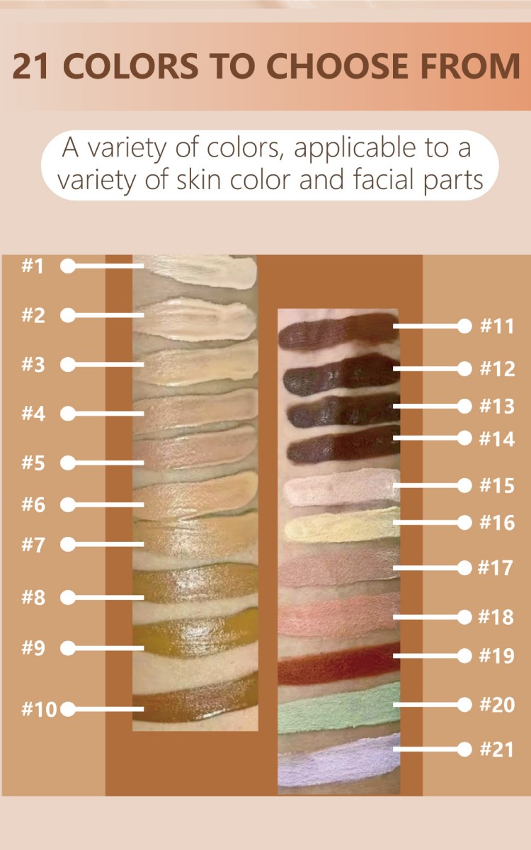 OEM Logo custom 21 hot Colors Liquid Concealer Waterproof Oil Control Private Label Conceale