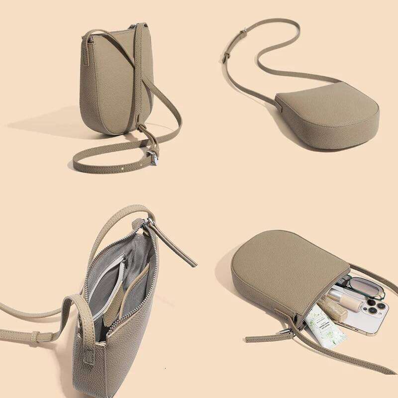 Women Female Mobile Shoulder Bag Lady Cross Body Messenger S Fashion Simplicity Versatile Mini Split Leather Purse