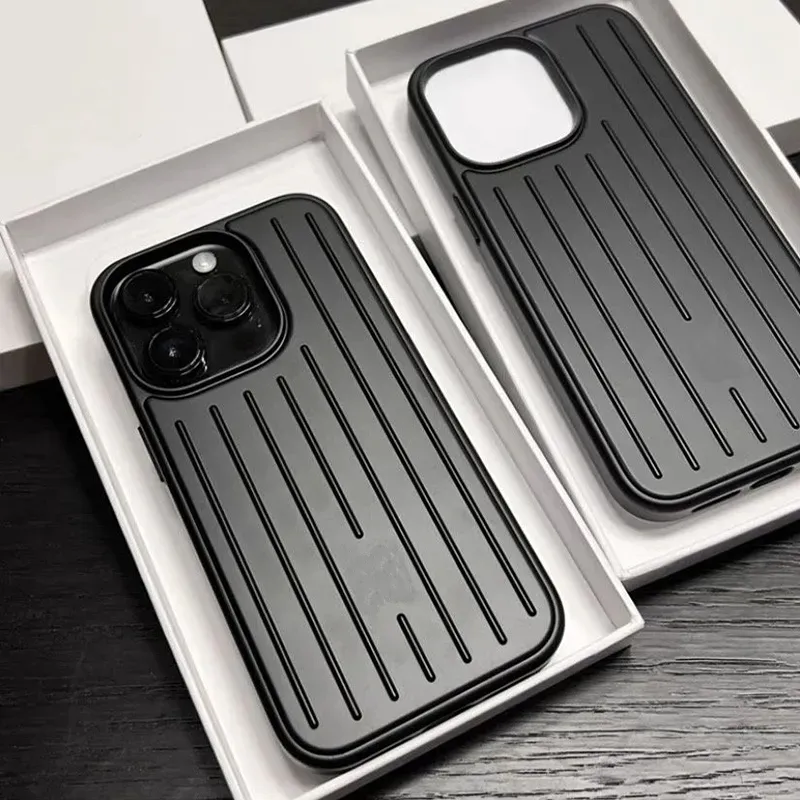 NEW 2025 Top-quality Suitcase Designer Fashion Phone Case for Apple iPhone 16 Pro Max 15 14 Polycarbonate Aluminum Alloy MagSafe Weave Back Cover Coqu