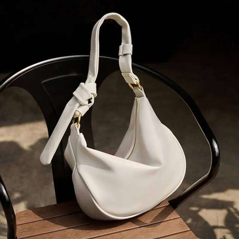 Large Capacity Commuter Tote Bag Crossbady Shoulder Bags 2025 New Soft Leather Bolsa Simple Hobos Bolsas Zipper Bolsos Mujer