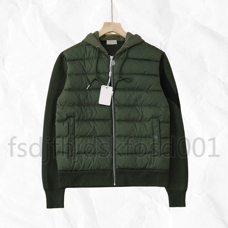 Chest Letter Design NFC Down Jacket Men Women Stand Collar Knitted jacket Autumn Winter men knit jackets Fashion Casual mens coat asian size M-XXL 01