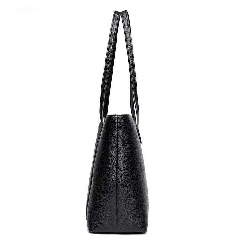 Solid Color Handbag Designer High Quality Leather Shoulder Bags For Women 2024 High Capacity Shopping Tote Bag