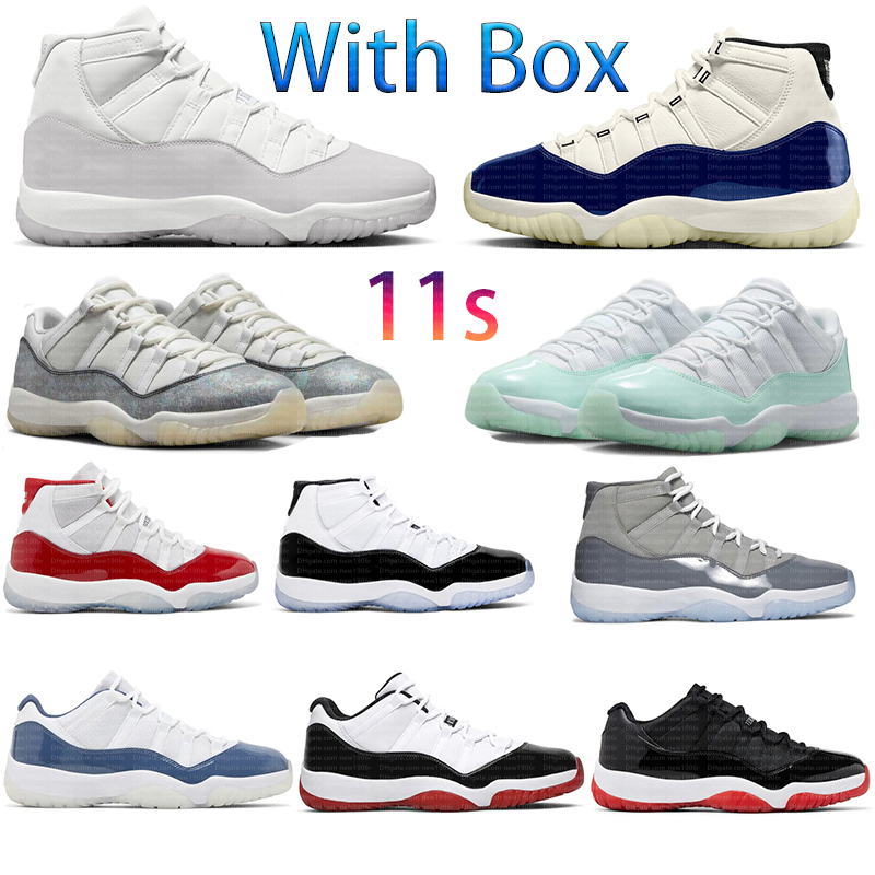 with box 11 Grand Finale Basketball Shoes Men womens 11s Sneakers Igloo Year Of The Snake Cherry Cool Grey Rare Space Jam Bred size 36-47