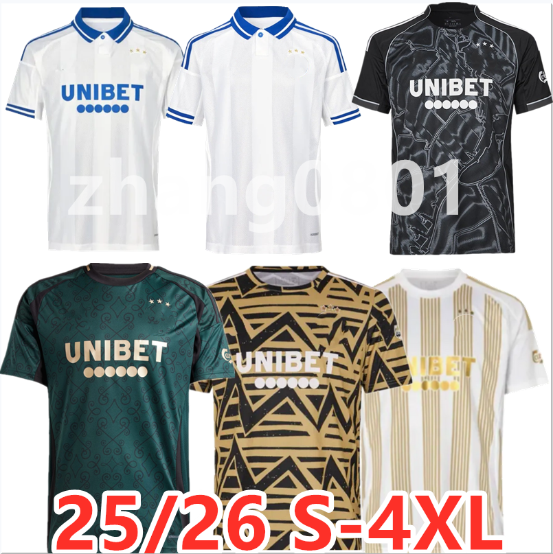 25 26 FC Copenhagen soccer jerseys BARDGHJI VAVRO OSKARSSON CORNELIUS CLAESSON AMOO Champion edition White Gold Football Shirts Kit Byens Hold football shirt 4XL