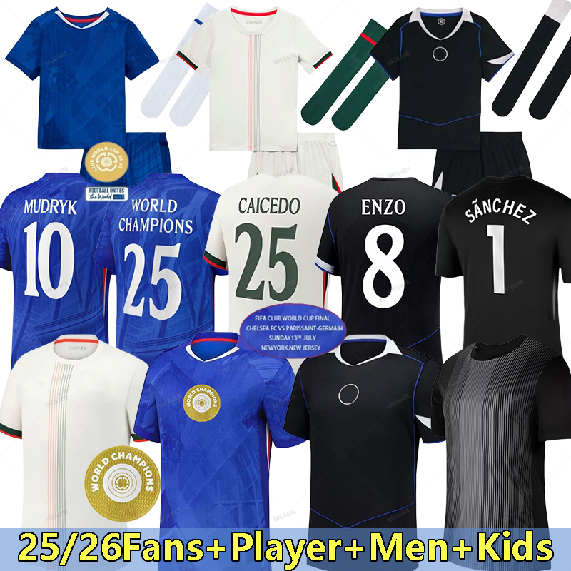 chelseaes fc jersey 25 26 Cole Palmer Jadon Sancho Enzo Fernandez jersey Marc Cucurella Mykhailo Mudryk Caicedo kit kids Football Shirt cfc jersey S- 3XL 4XL