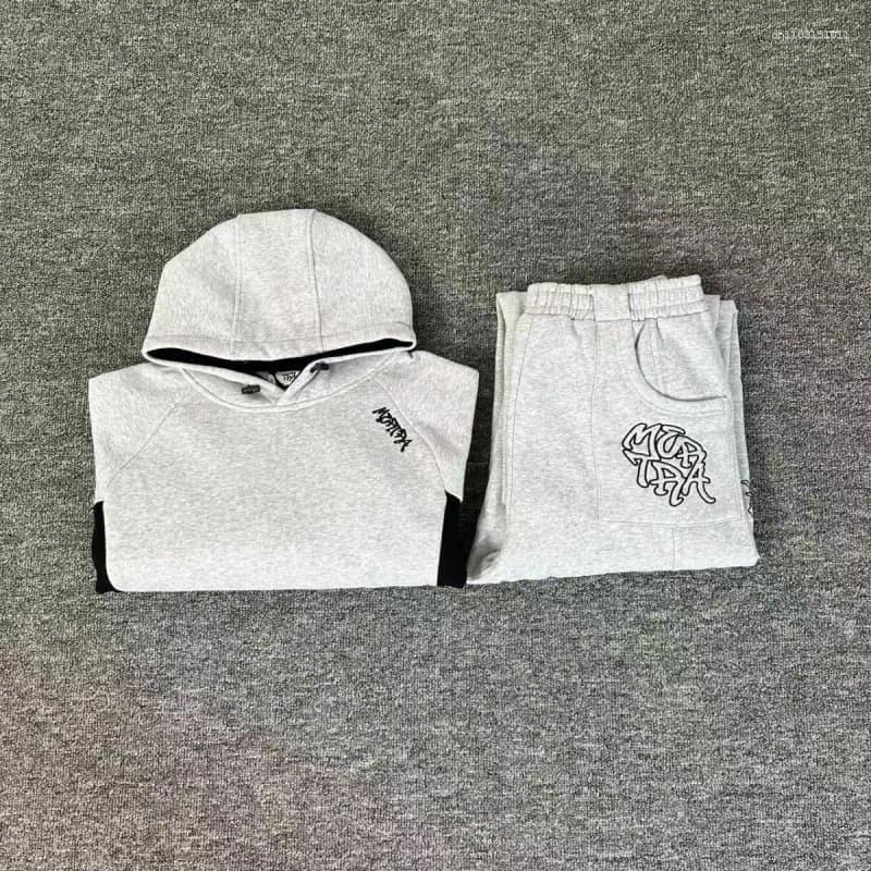 Men's Hoodies 2025 High Street Mertra Tracksuit Set Embroidered Design Pullovers Hoodie And Trousers World Top Pants Outfit