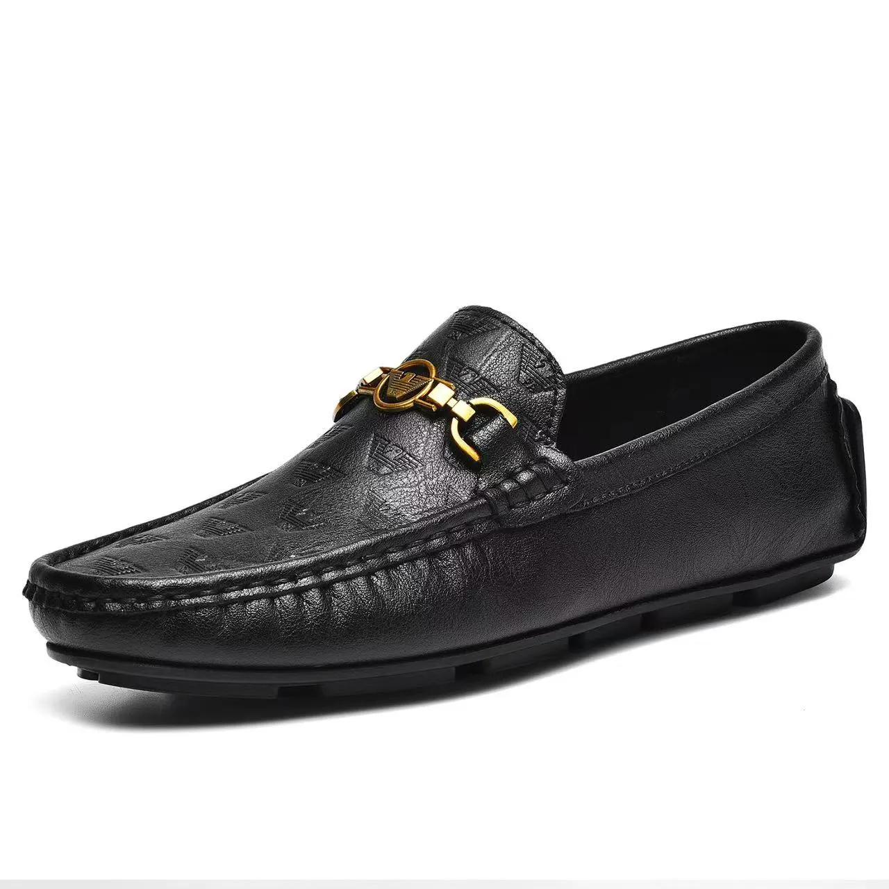 New Men Leather Casual Brand Black Formal Dress Designer Men Loafers Breathable Slip on Driving Shoes