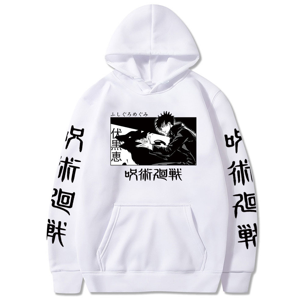 New Jujutsu Kaisen Anime Print Fleece Hoodie for Men and Women - EE755-A33