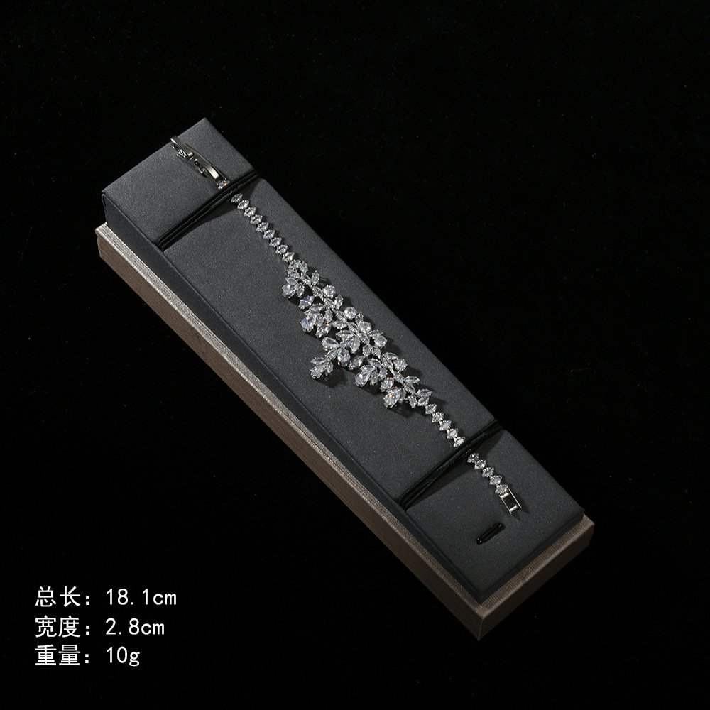 HIBRIDE Simple Water Drop Crystal Cube Zirconia Necklace Earring Set 4-piece African Womens Bead Jewelry Set N-297 241106