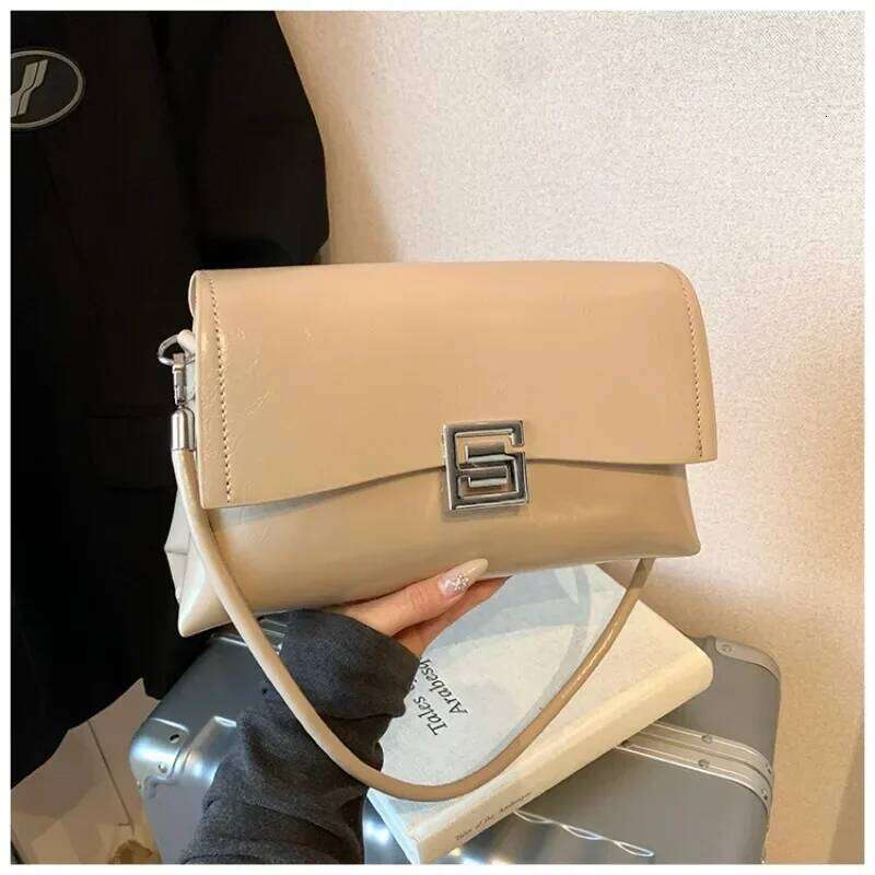 Timeless Minimalist Crossbody Bag For Women - High-End Leather Vintage Tote With Designer Letter