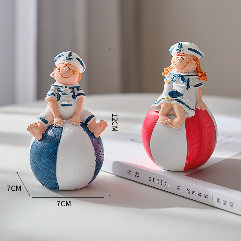 Mediterranean Tree Style Fat Doll Child Figurine Home Wine Cabinet Desktop Divider Decoration Doll Couple Painting250829