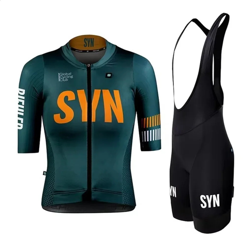 Summer SYN Team Cycling Set Women SYNDICATE Short sleeve Jersey and Bib Shorts Pro Race Bicycle Clothing Suit 250829