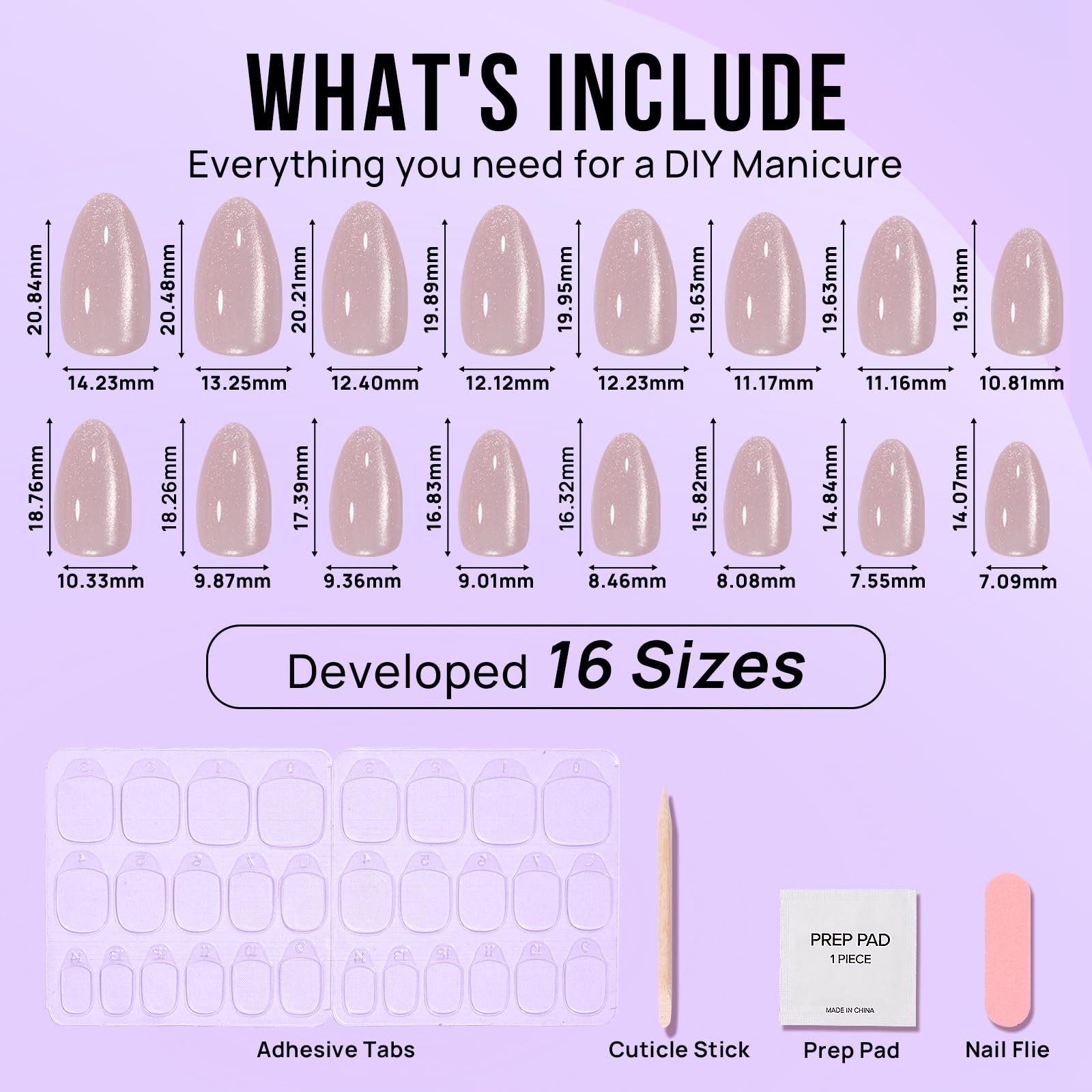 Ice Transparent Water Light Cat Eye Medium Long Press On Nails, Exquisite And Versatile Designed Specifically For Girls And Women