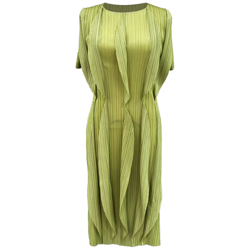 Women's Dress casual panelled pleated dress-H250208