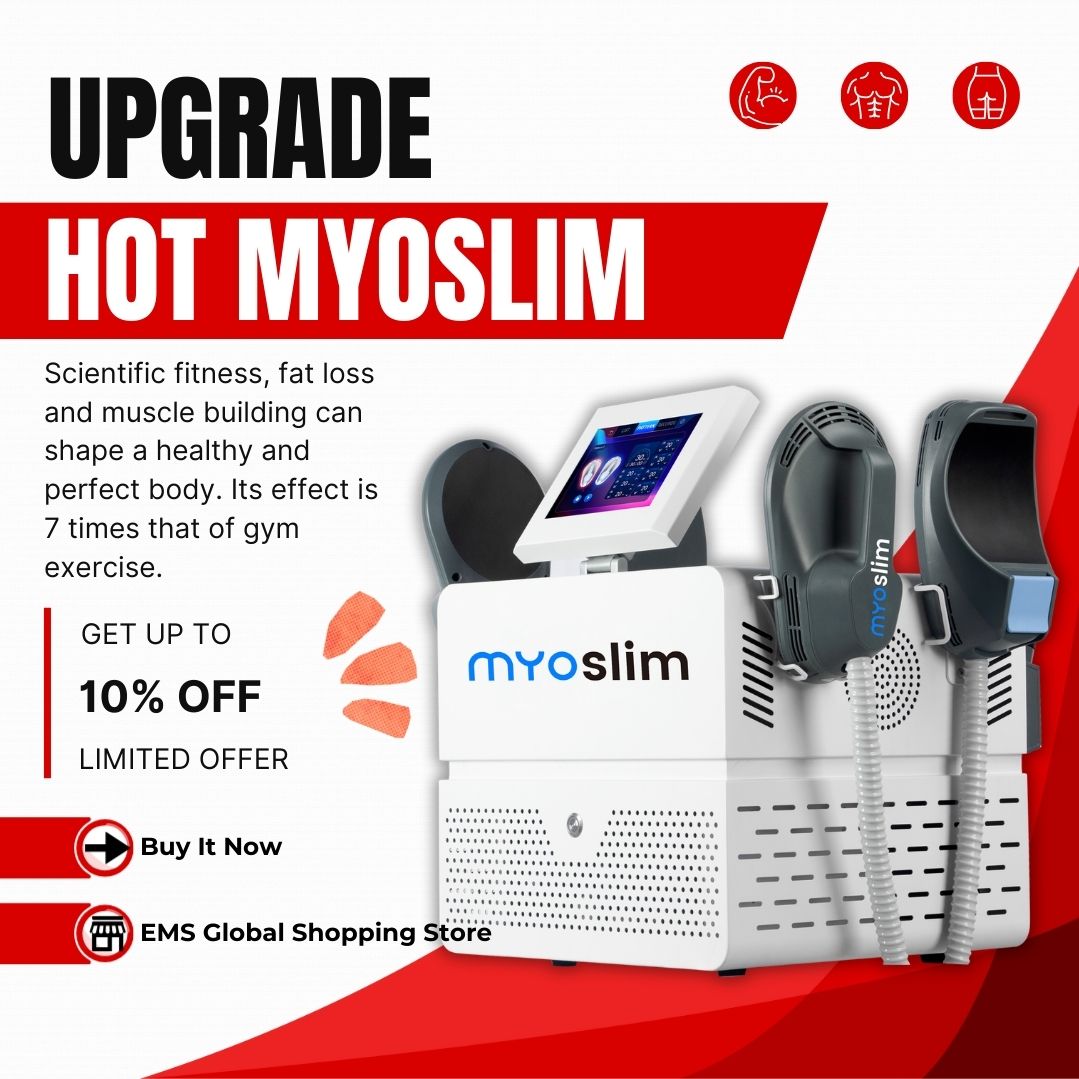 EMS Body Muscle Stimulator Myoslim Portable Slimming Machine For Home Use Fat Reduction Build Abs Tone Buttocks Tighten Skin Improve Body Shape Non-In