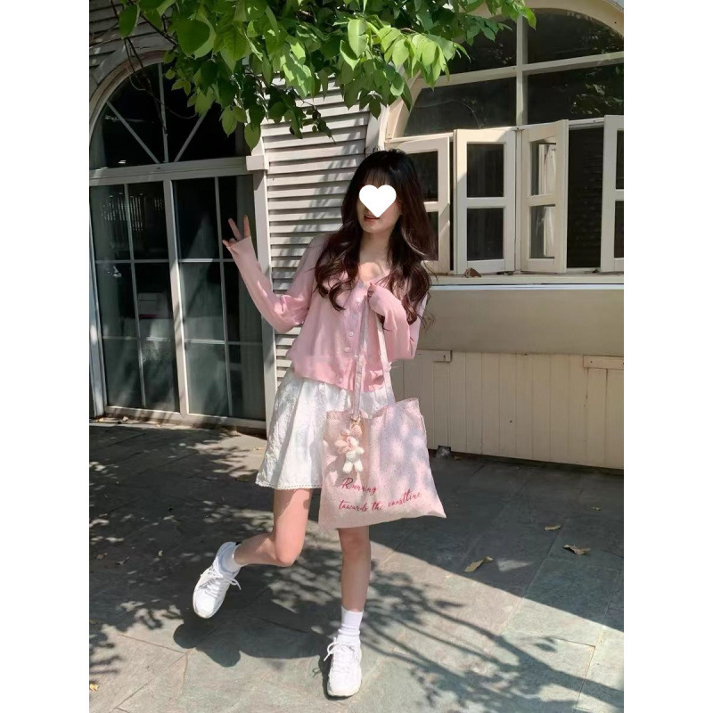 2025 bag autumn new romantic pink flower casual canvas bag, simple, niche, lightweight, college student large capacity handbag, designer canvas bag