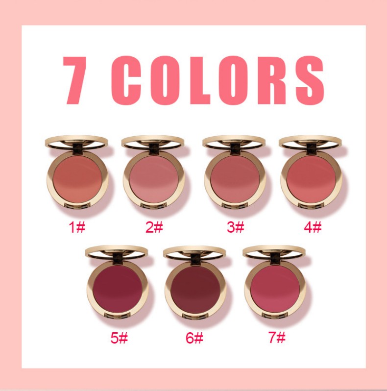 Logo private Fashion Color organic long lasting face make up blusher private label blush palette