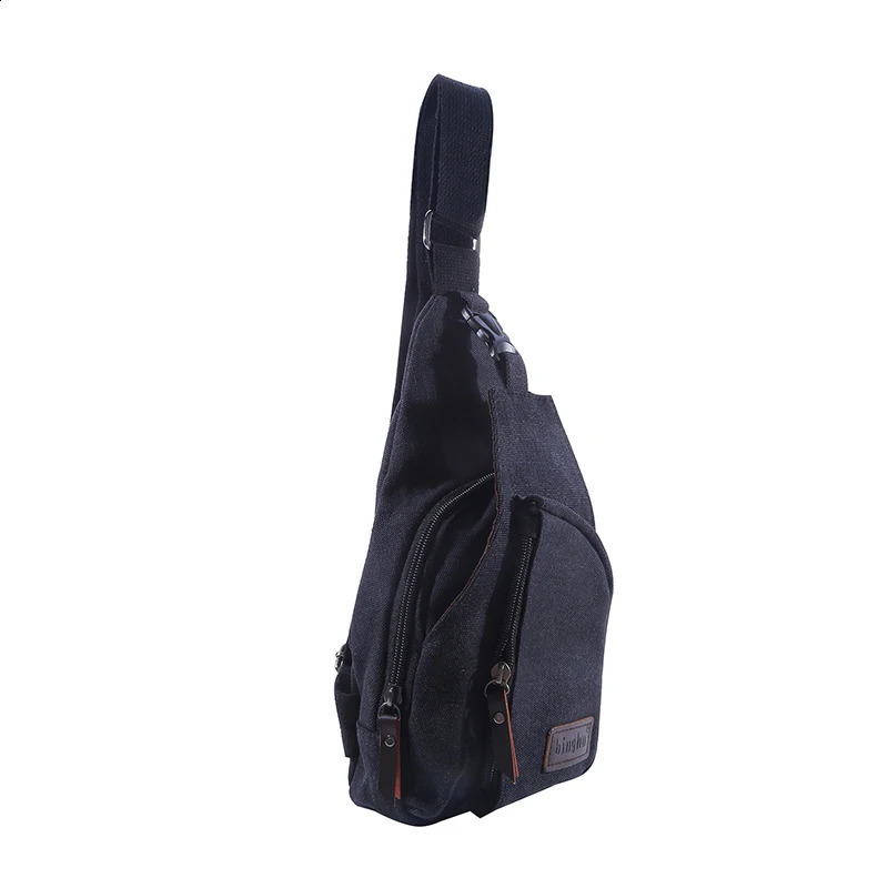 Mens Vintage Canvas Satchel Shoulder Sling Chest Pack Multifunctional Outdoor Small Shoulder Bag 250829