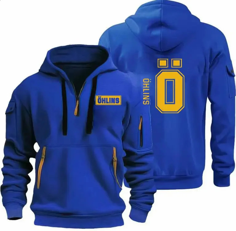 Autumn Winter Men Suspension Car Motorcycle Sport Racing Ohlins Shock Hoodies Long Sleeves Thermal Sweatshirt Ladies Unisex 250828