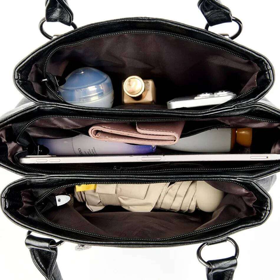 2025 Genuine 3 Layers High Quality Soft PU Leather Ladies Shoulder Crossbody For Handbags Women Bags Designer