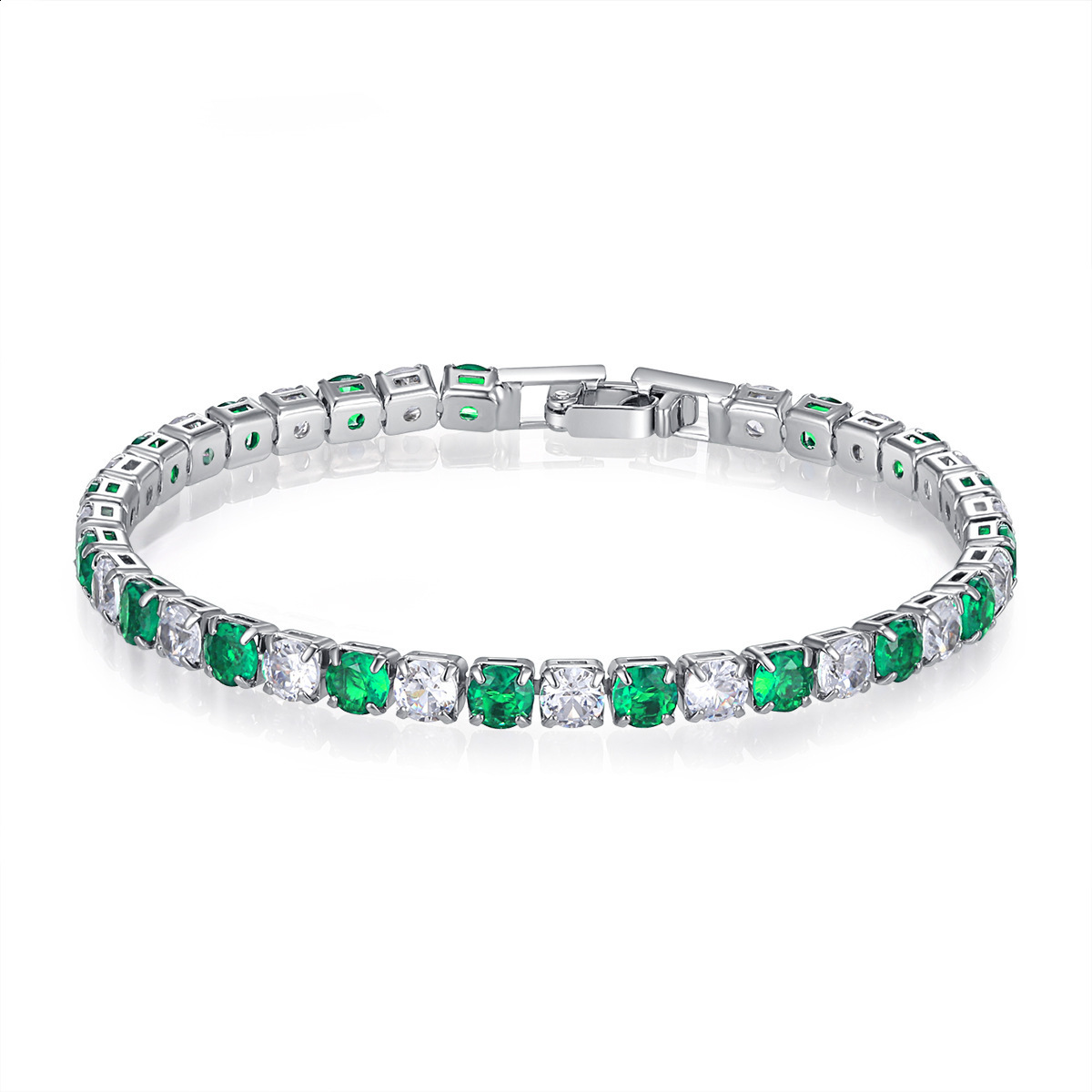 Fashion 4mm Intercolor Zircon Bracelet Light Tennis Bracelet For Women S925 Silver Original Men Unisex Hip Hop Jewelry Party Gift250318