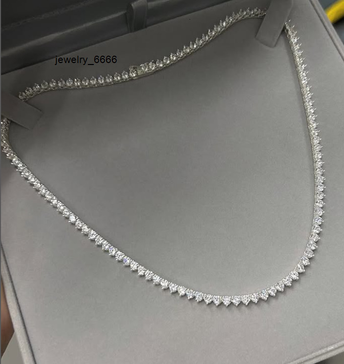 Tennis Chain Provide GRA Certificate 925 Sterling Silver 3.5MM Tennis Necklace Hip Hop Jewelry Necklaces Vvs Moissanite