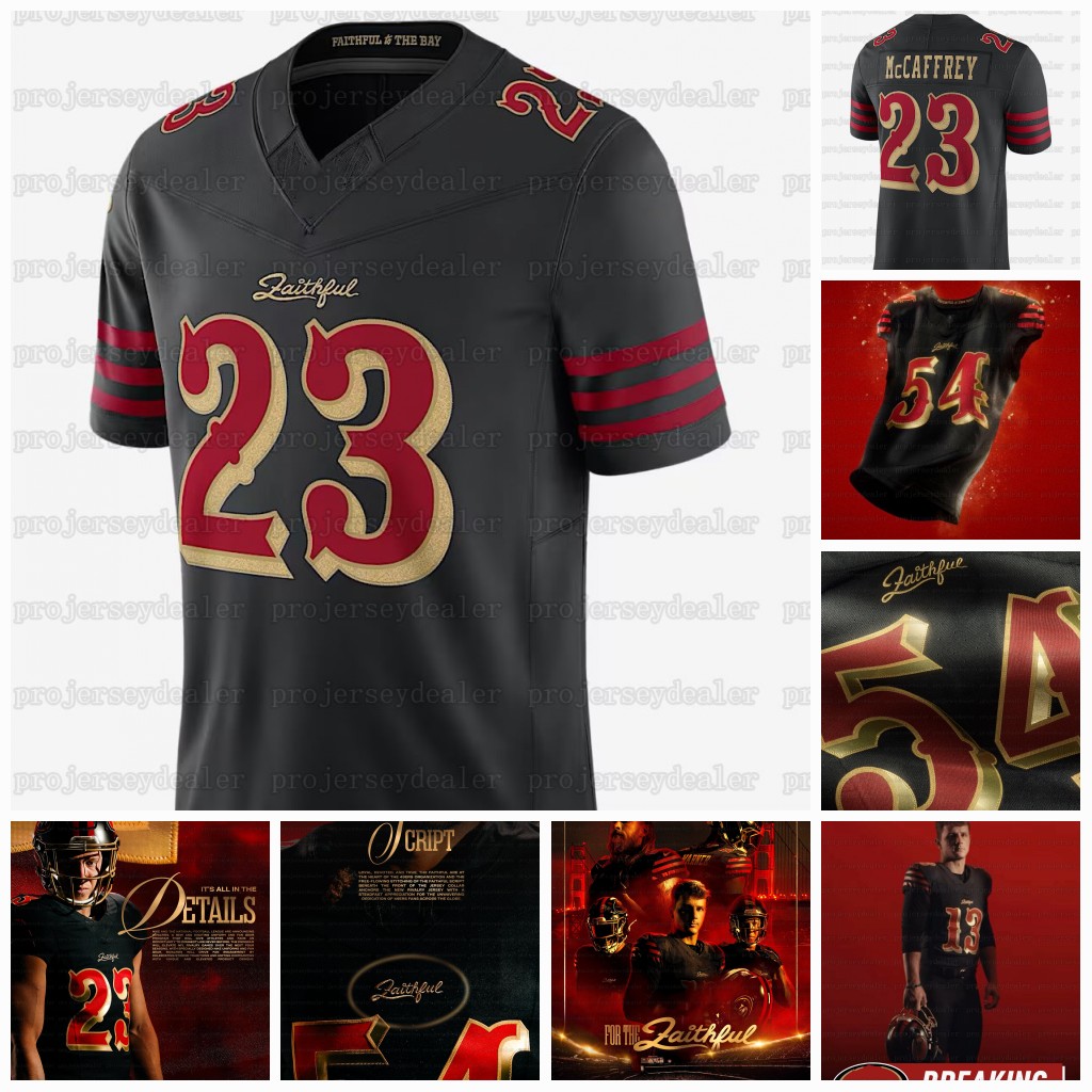 San FransiscoCity SF 49erss 2025 Rivalries Christian McCaffrey Jersey Brock Purdy George Kittle Fred Warner Nick Bosa Pearsall Jennings Robinson Jr Jerry Montana